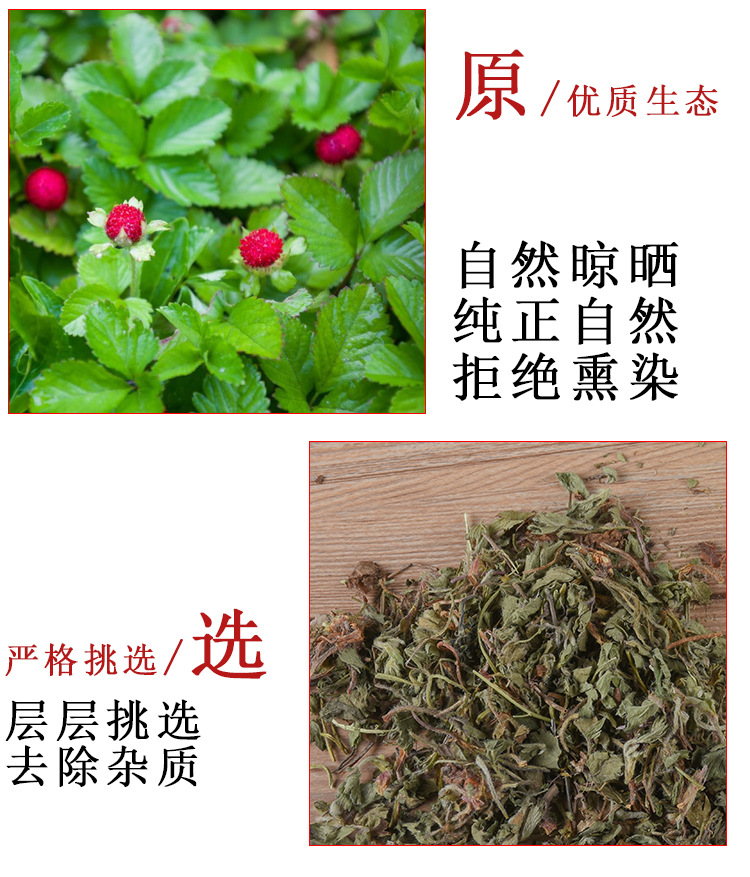 She Mei Cao (Duchesnea indica) — Dried Food-Herb Whole Plant, 500g Bulk key features
