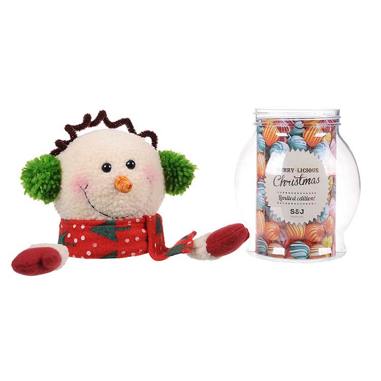 Caja de dulces navideña con forma de Santa Claus, plástico image 4