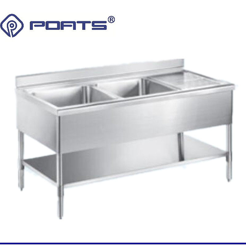 不锈钢洗菜池双水槽洗手盆刷碗工作打荷台厨房商用工作台操作台