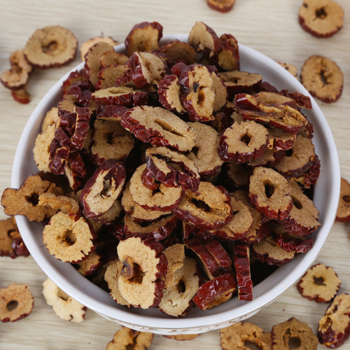 Factory Wholesale Medium-sized Jujube Rings for Tea, Stew, Congee Ingredients Low-Temperature Baked Xinjiang Jujube Slices Red Dates