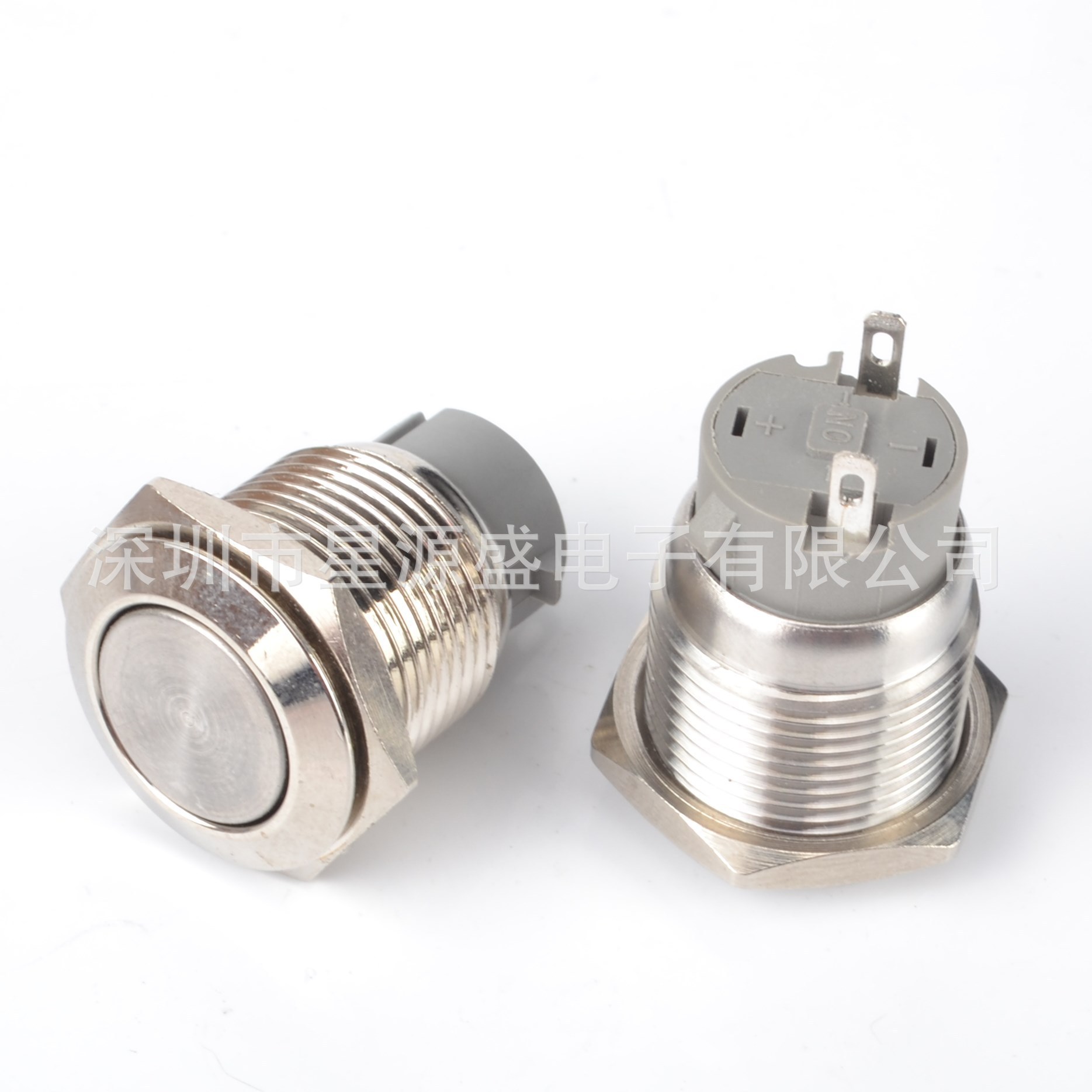 短款16mm 金属按钮 自锁开关 金属防水按钮开关 电源启动开关