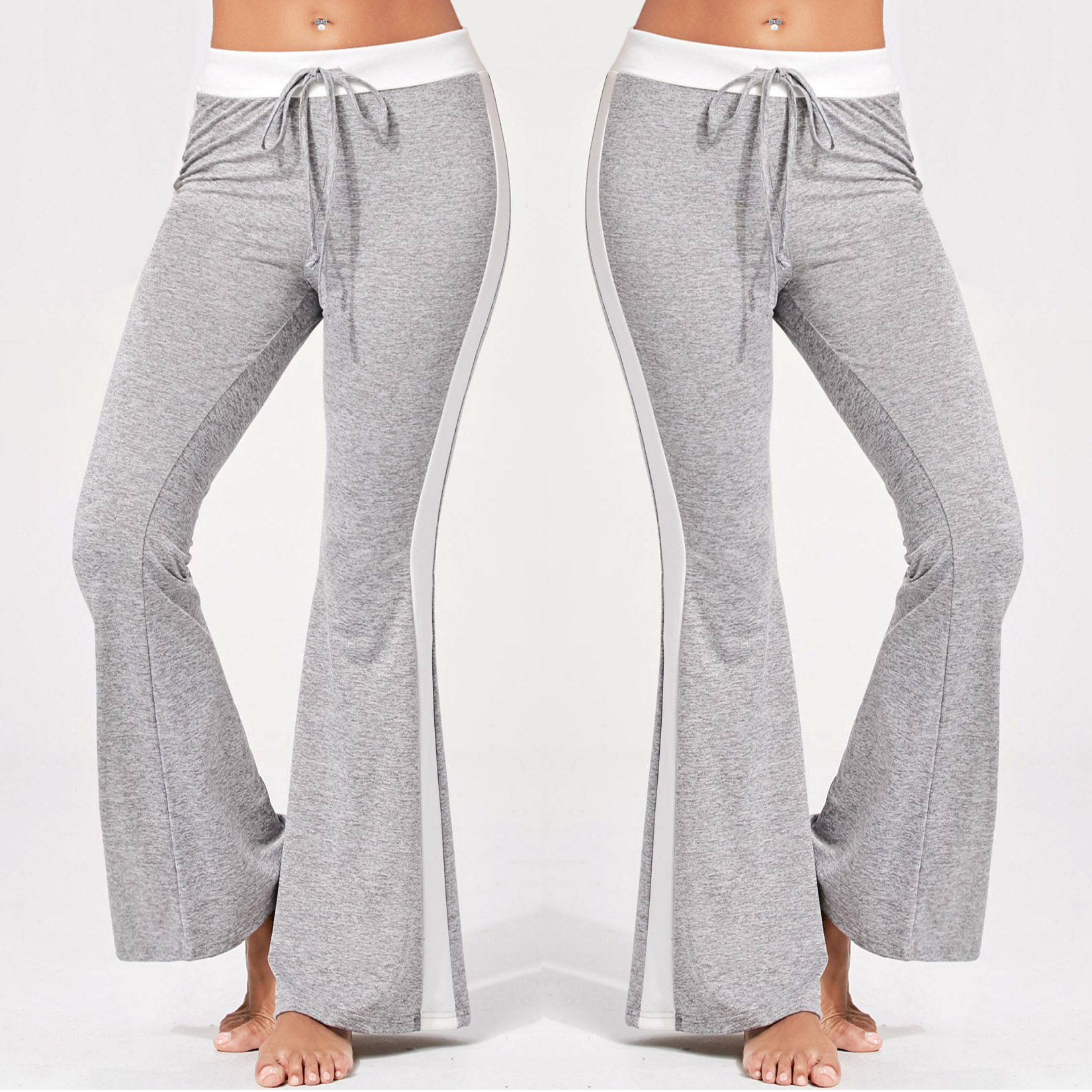 Lace-Up Wide-Leg Sweatpants NSOY28461