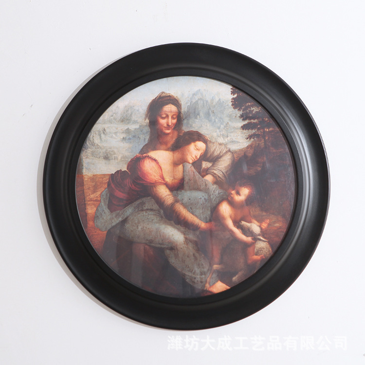 European-style round Picture Frame photo frame creative solid wood picture frame wholesale European-style round black decorative photo frame European-style round Picture Frame photo frame creative solid wood picture frame wholesale European-style round black decorative photo frame