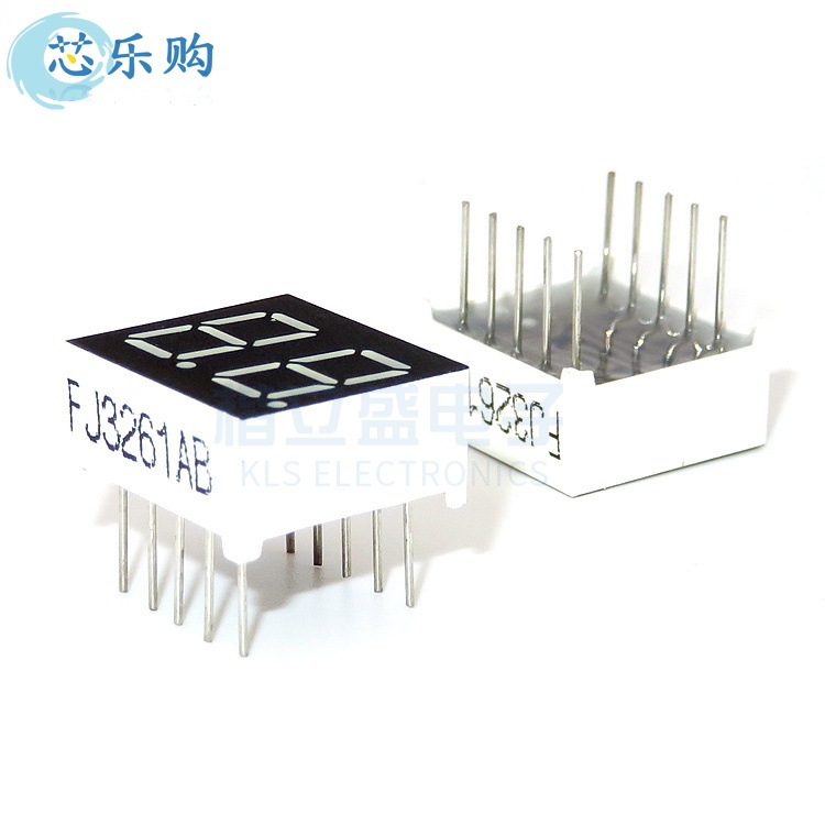 数码管 0.36英寸2位蓝光高亮 两位共阴蓝色LED数码管 3261AB