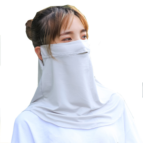 Summer sun protection women's thin breathable outdoor cycling cold mask with enlarged neck guard shawl veil direct sale