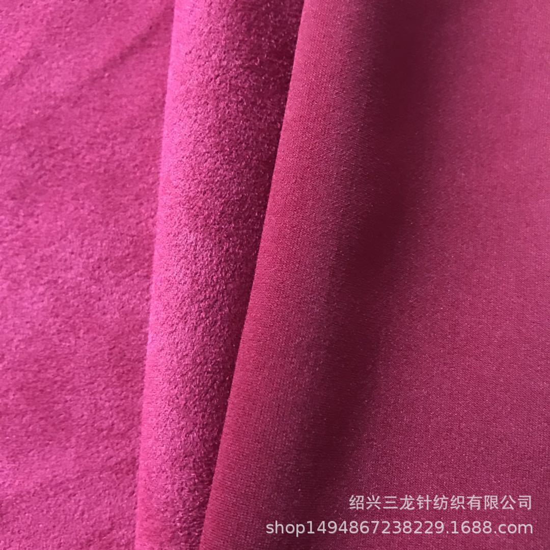 厂家直销弹力麂皮绒空气层鹿皮绒外套家纺沙发鞋材服装箱包布料