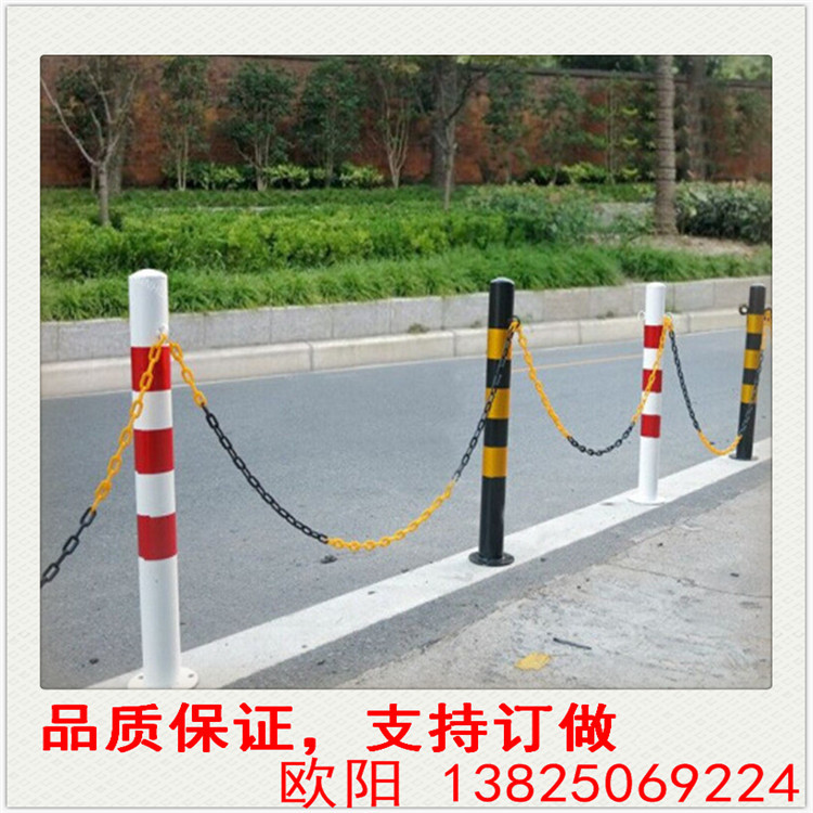 红白黑黄钢管警示柱 隔离桩 路桩 铁立柱 防撞柱 反光 固定桩