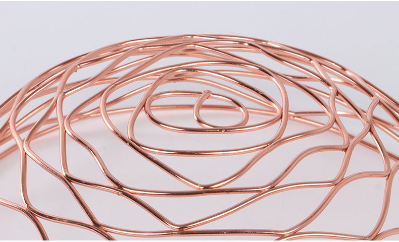 Corbeille à Fruits Métal rose et argent