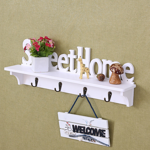 Sweet Home wall shelf, European-style wall divider, coat rack, key holder, living room and bedroom decoration rack
