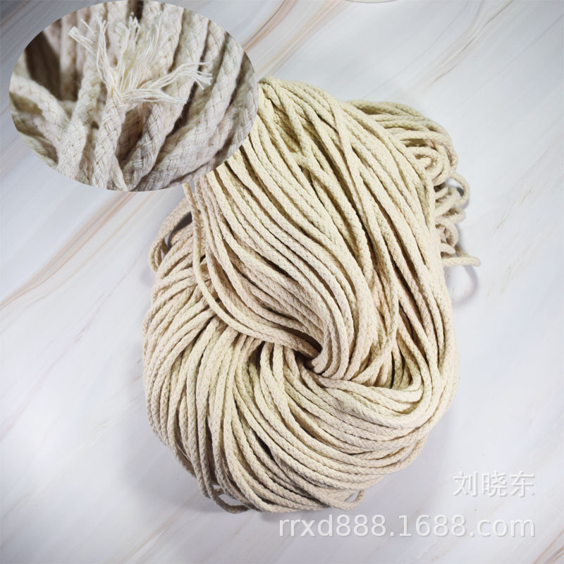 本白全棉8股圆绳 服装安全抽绳 腰绳 DIY制作家居装棉绳