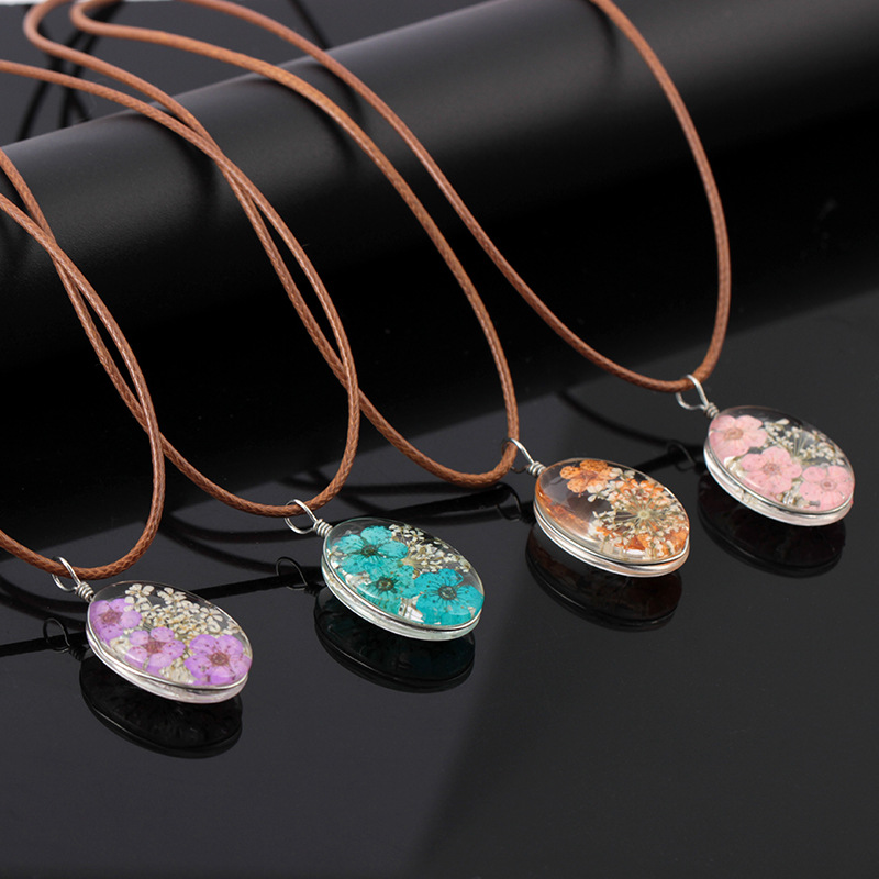 fashionable creative glass necklace handmade