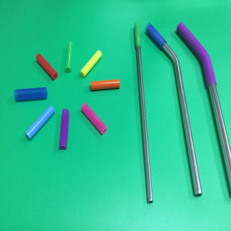 食品级硅胶吸管  不锈钢奶茶硅胶吸管 8只套装硅胶吸管 硅胶软管