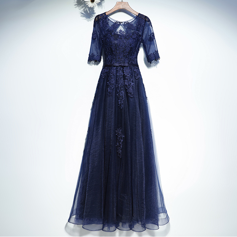 Fashionable long fitted evening dress