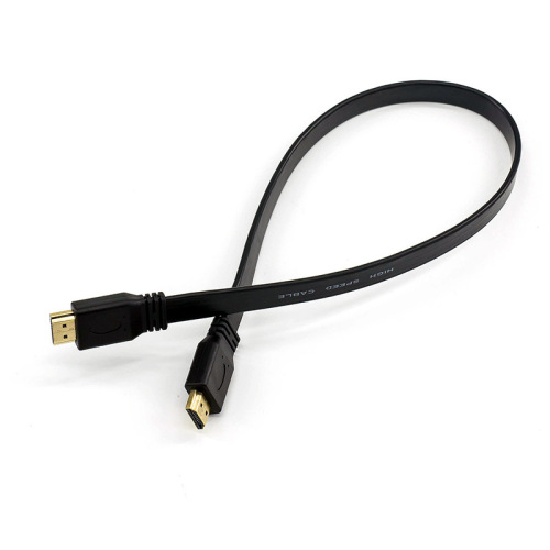 Manufacturer supplies 50CM HDMI flat cable HDMI high-definition cable TV computer connection version 1.4 3D
