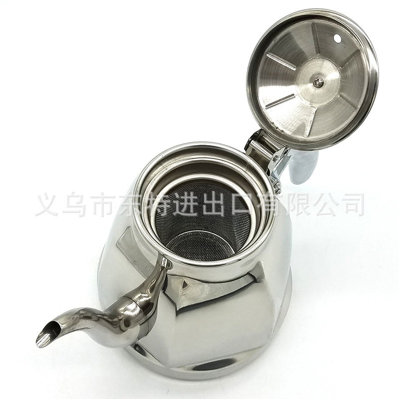 厂家直销不锈钢水壶1.5L茶壶咖啡壶冷水壶酒店餐厅创意六角壶详情图8
