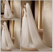 新款头纱3米长款单层双层三层软网大拖尾款婚纱新娘头纱带发梳