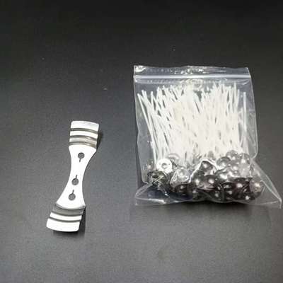 8cm-20cm蜡芯+固定器 组合 100支装 diy紧密蜡烛芯 可定制