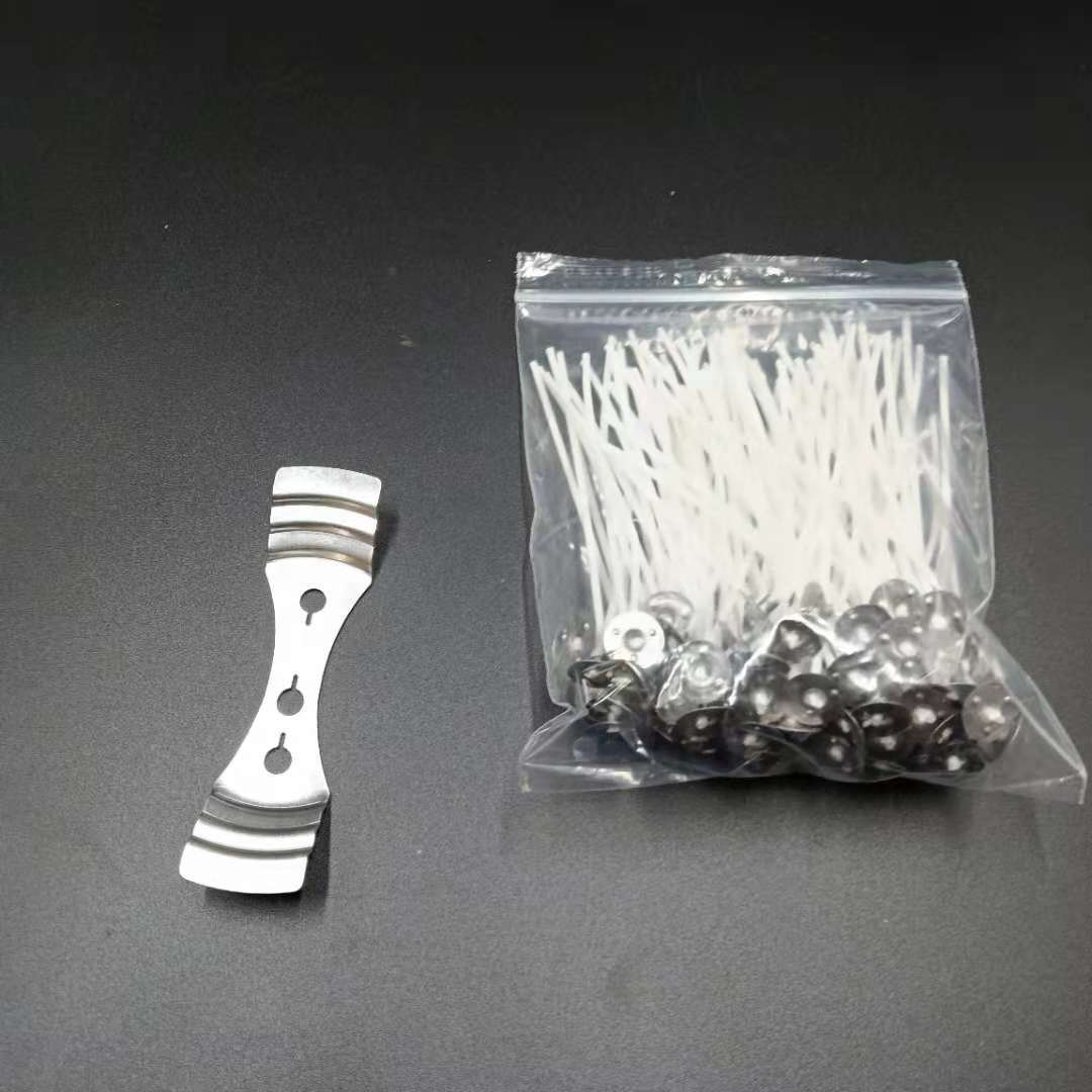 8cm-20cm蜡芯+固定器 组合  100支装  diy紧密蜡烛芯 可定制