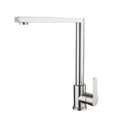 Factory direct sales 304 stainless steel kitchen faucet lead-free brushed hot and cold sink sink swivel faucet