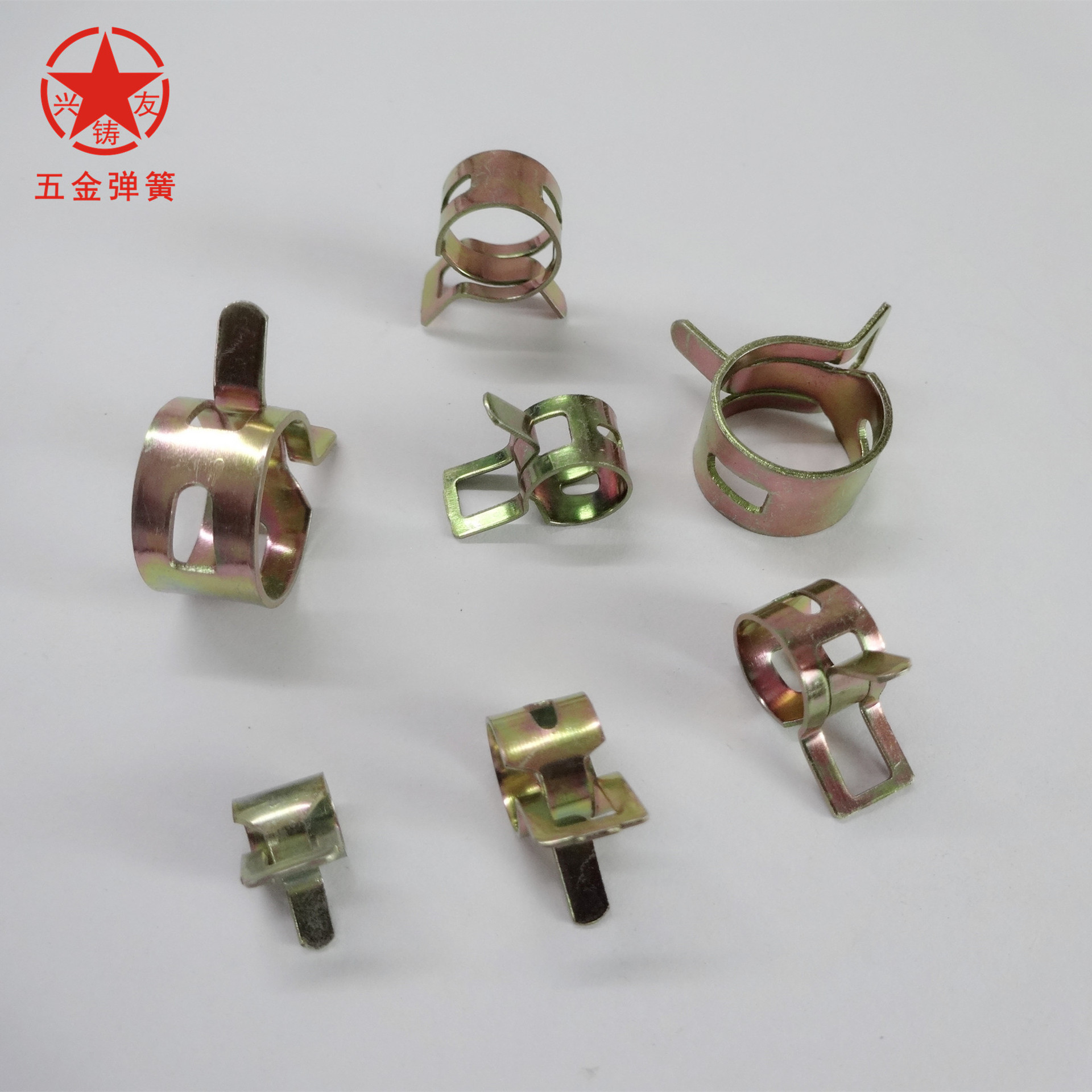 锰钢镀彩锌弹簧卡箍弹性卡子汽车油管喉箍管夹卡扣 手捏日式卡箍-阿里巴巴
