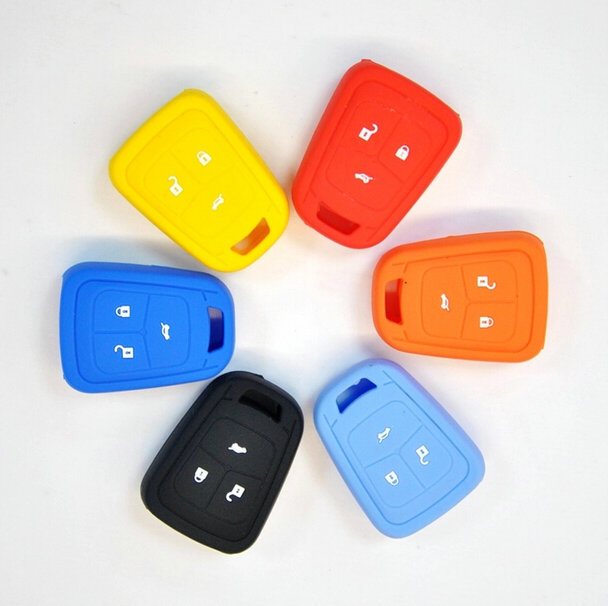 Suitable for Chevrolet Aveo Cruze Silicone Key Case Straight Type Special Car Remote Control Protective Cover Buckle