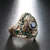 Retro sapphire ring, classic jewelry, European style, suitable for import, wholesale