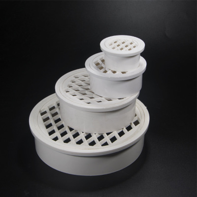 PVC排水管件內插地漏直插地漏50/75/110/160陽台簡易地漏配件平蓋