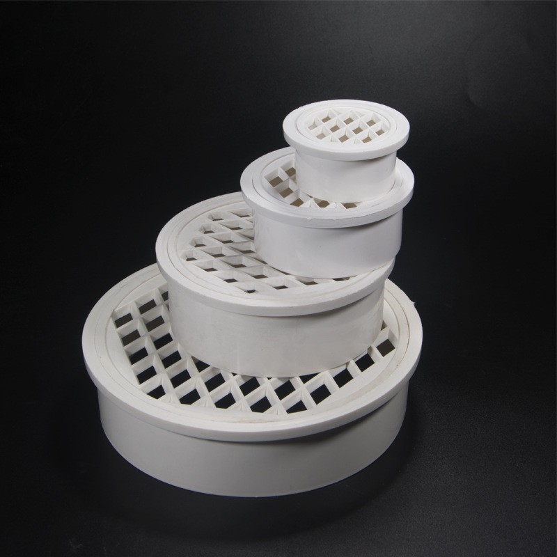 PVC排水管件內插地漏直插地漏50/75/110/160陽台簡易地漏配件平蓋
