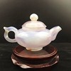 Agate natural ore handmade, carved teapot, high-end tea set jade, jewelry, Birthday gift