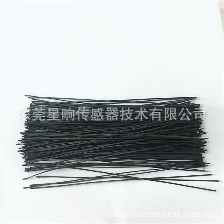 厂家批发太阳能仪表传感器 10K测温感应快小黑头扁线温度传感器