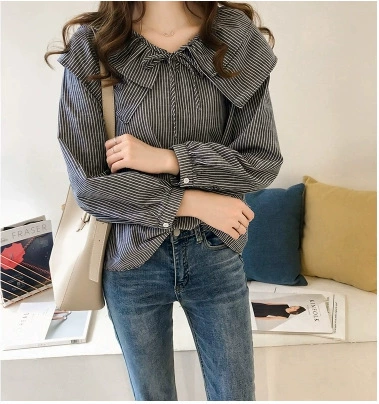 Платье-воротничок-дракула Oversize блузка, корейский стиль, новая коллекция 2023, доступно 2–4XL