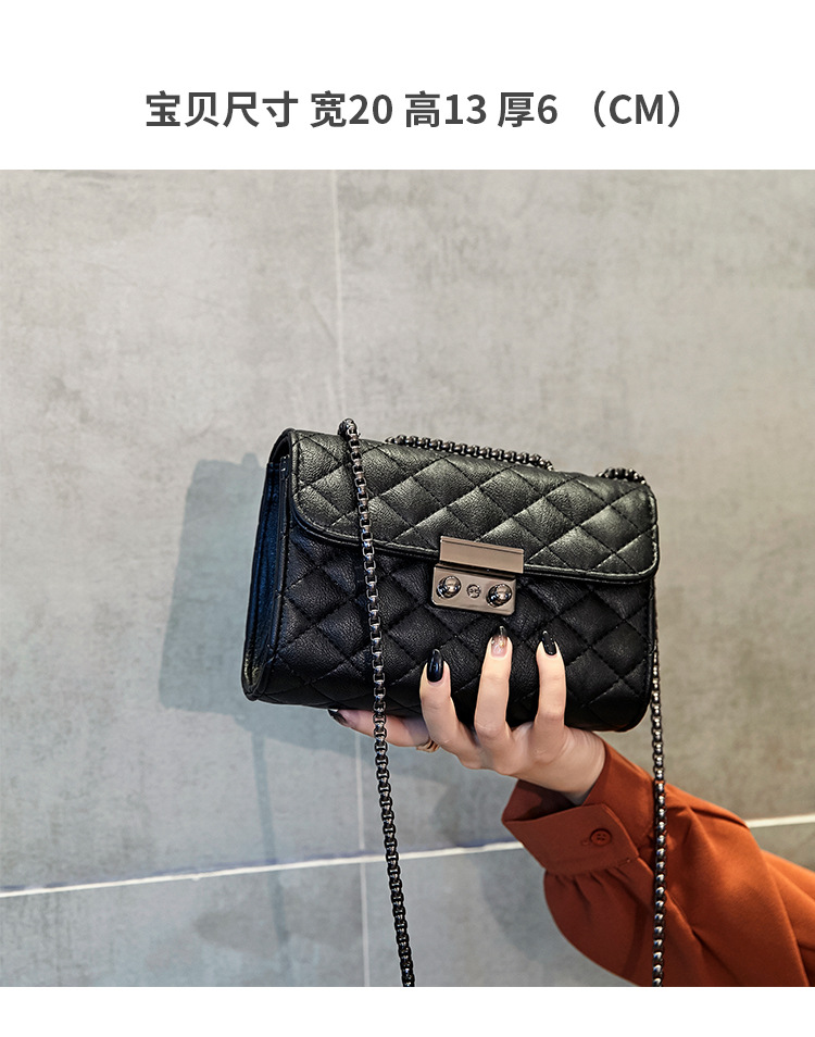 Fashion Lock Rhombus Chain Bag display picture 18