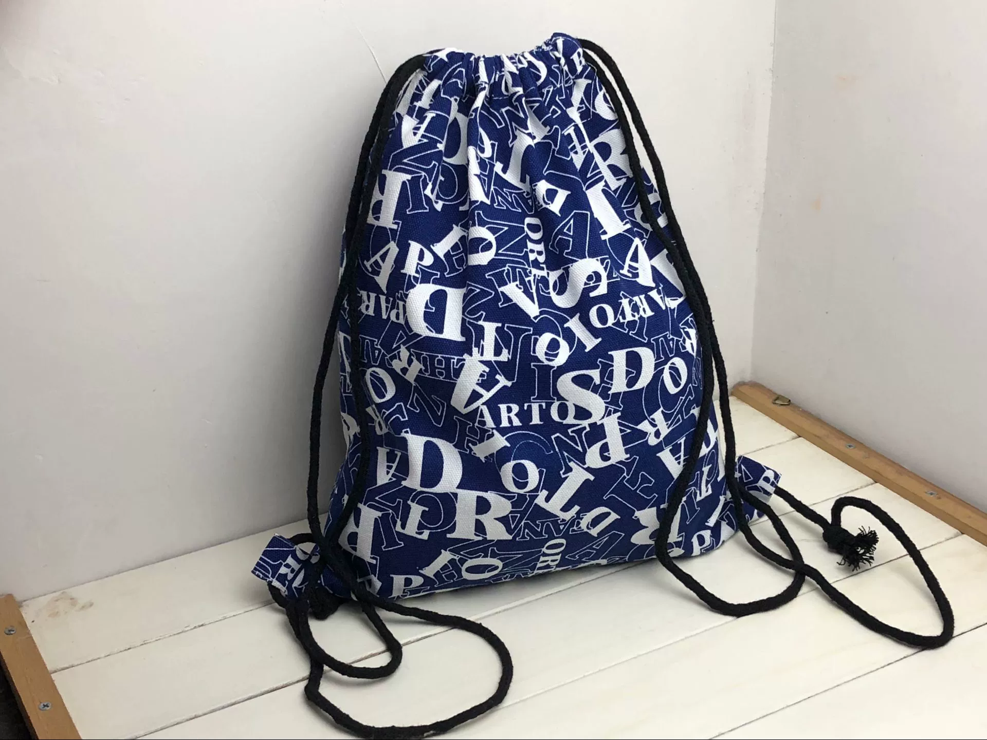 Drawstring Sports Backpack - Spacious Travel Bag for Basketball/Football, Worn on Shoulder