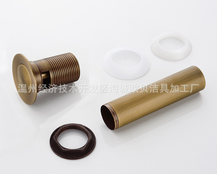 面盆仿古下水器古铜色全铜下水器大蘑菇小弹跳翻板批发跨境亚马逊