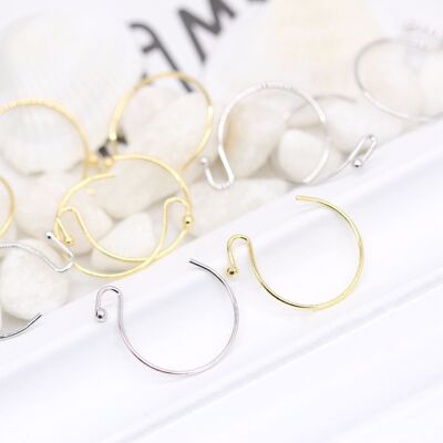 新款diy饰品配件耳环材料 简约韩版半圈耳钩耳饰配件厂家直销|ms