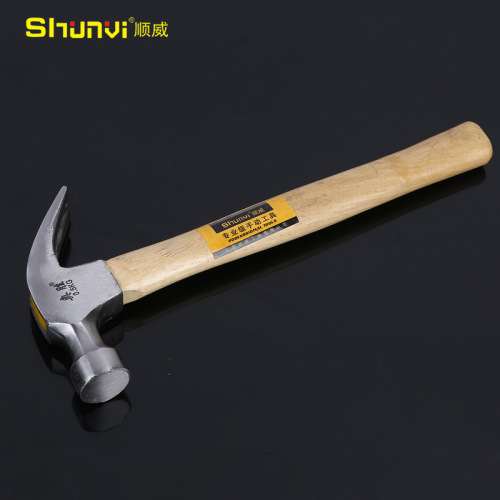 Manufacturer wholesale Shunwei non-slip wooden handle claw hammer fiber handle nail hammer high carbon steel bakelite handle hammer