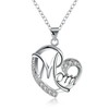 Necklace heart shaped, chain for key bag  with letters for mother, Amazon, wholesale