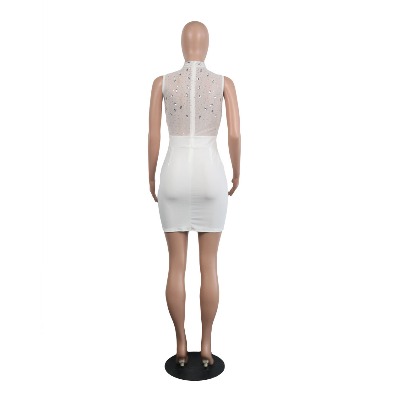 Boutique Sexy Women Wear Rhinestone Mesh Dress