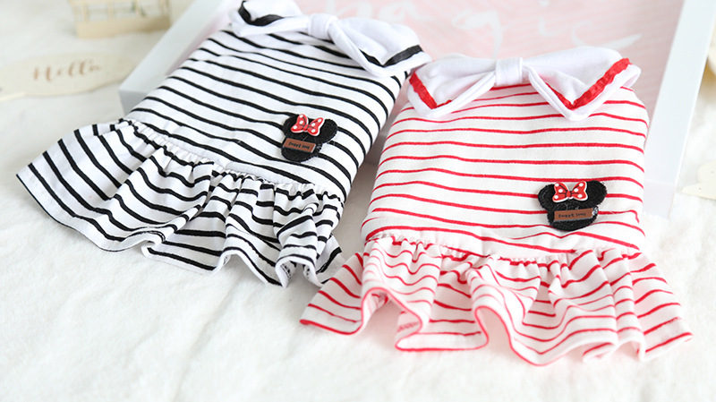 大蝴蝶结条纹裙