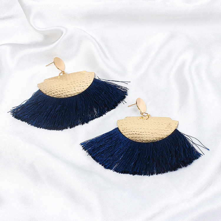 New Ethnic Style  Fashion Bright Color Cotton Tassel Earrings display picture 8