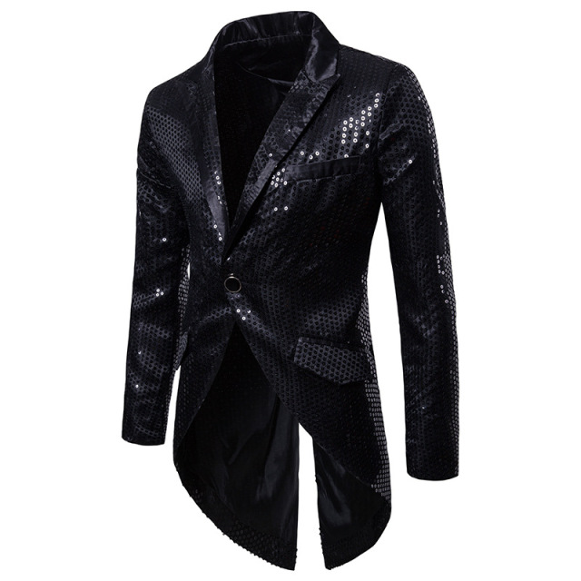 sequins decorative design Evening dress tuxedo men’s LAPEL SUIT 