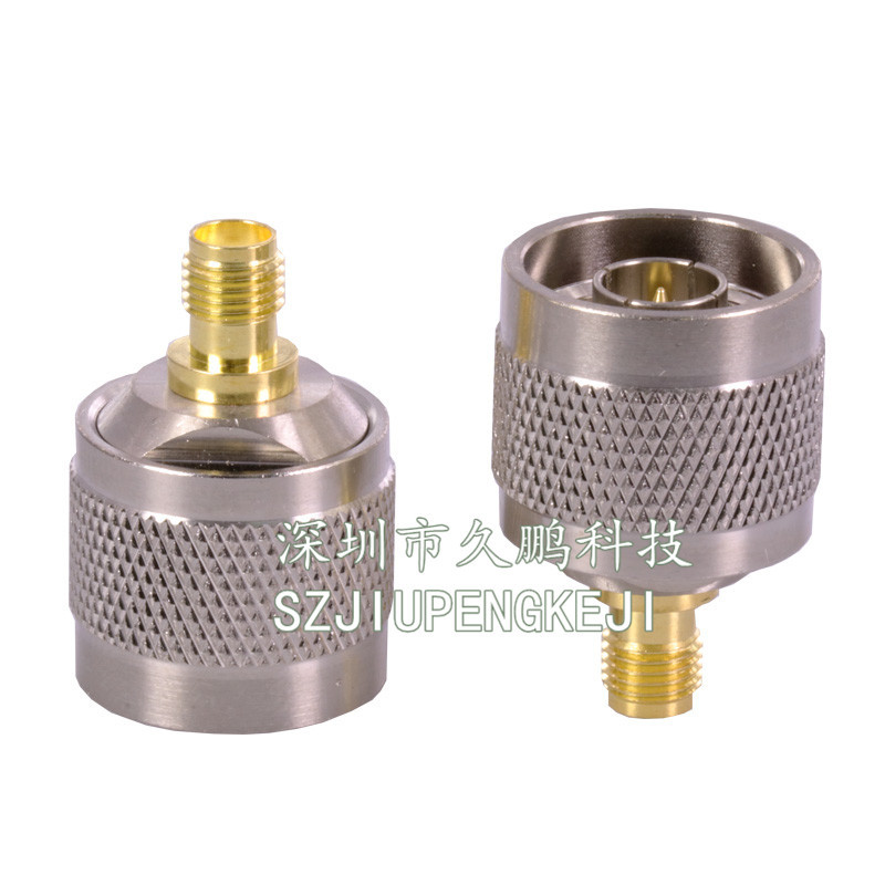 N转SMA-JK射频同轴连接器N公转SMA母馈线转接头信号转换接头铜材