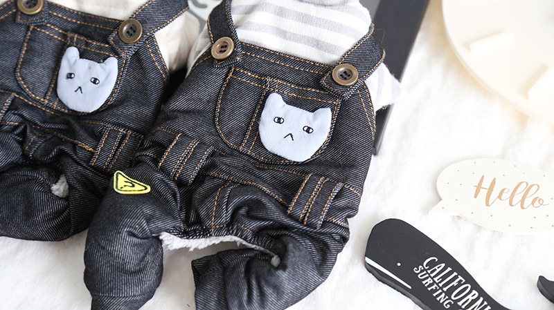 怎么了牛仔背带四脚衣