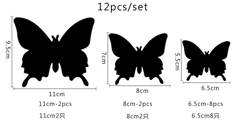 stereo mirror butterfly PET mirror 3D butterfly wall stickers bedroom room decorationpicture15