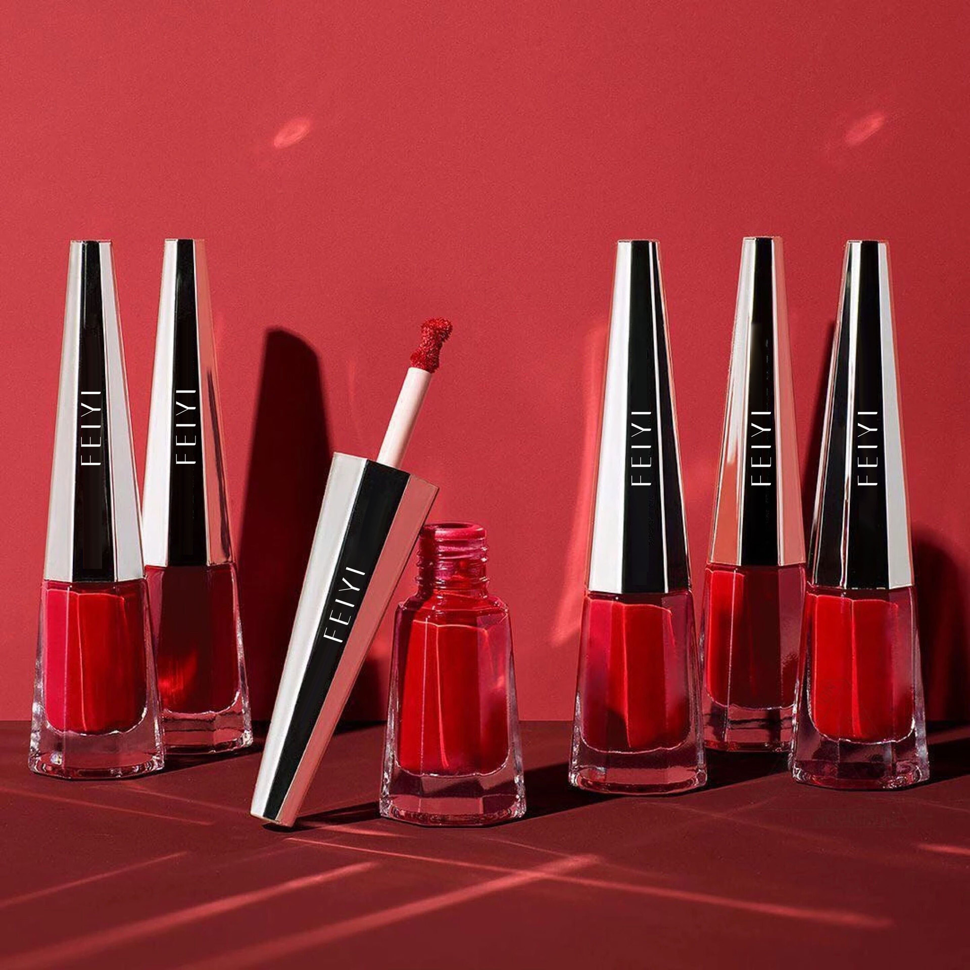 喷镀金色六边形唇蜜管 注塑瓶唇彩管 化妆品包装瓶外壳 M4062