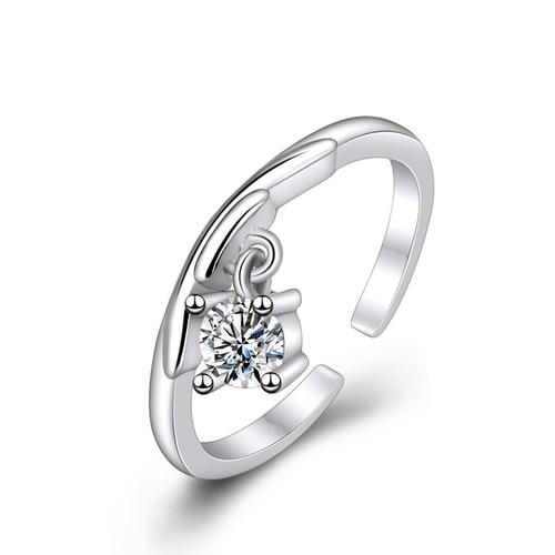 Korean imitation pure silver Korean-style fashionable twelve zodiac couple trend rings for ladies, openable and adjustable, factory wholesale