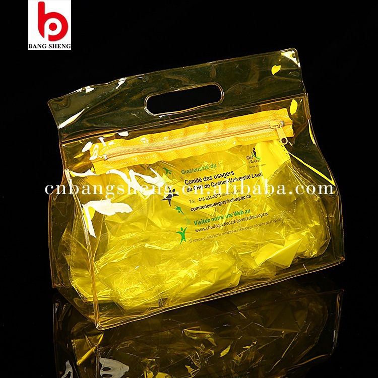 PVC包厂家自封拉链化妆袋 手提购物收纳日用品美妆包多用包装