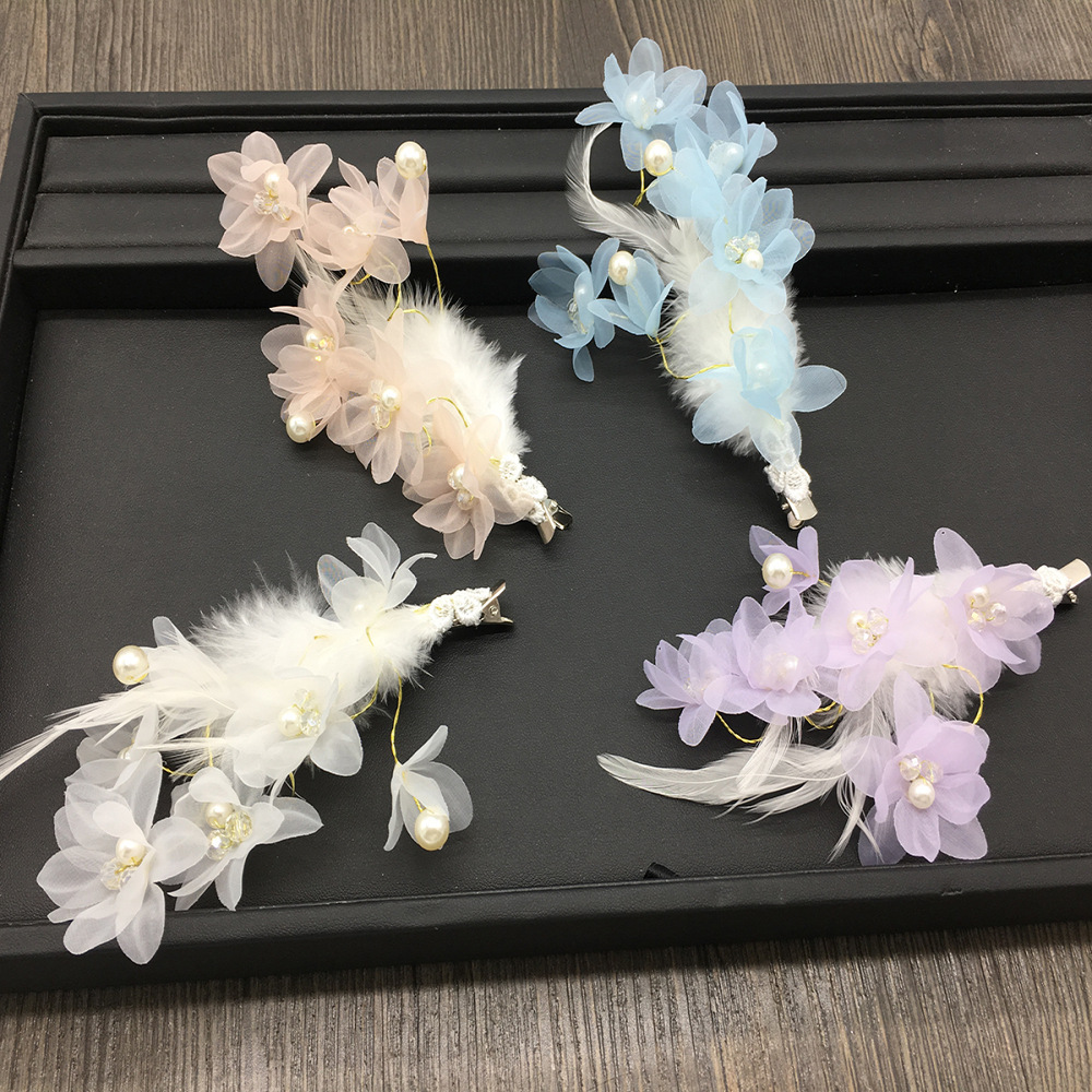 Korean hair accessory handmade for bride