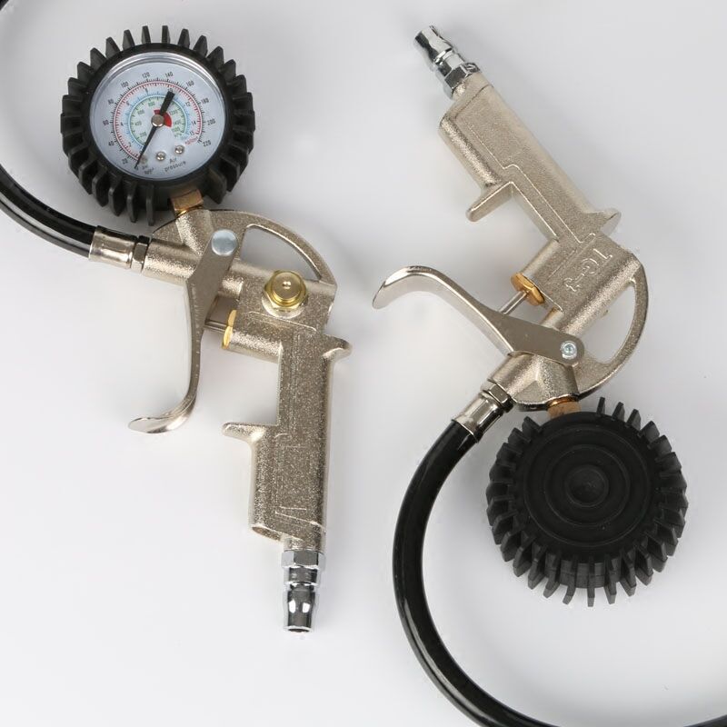 充气胎压枪 多功能汽车胎压计 轮胎压力表 气动打气测气压 充E18