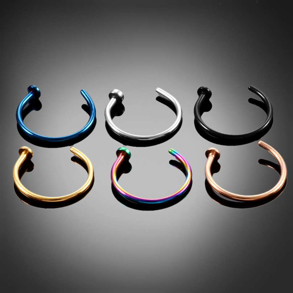 Fashion C Shape Stainless Steel Plating Nose Ring display picture 1